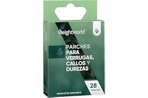 WEIGHTWORLD Parches Eliminador de Verrugas y Callos con Ácido Salicílico 28 Unidades - Solución Natural e Indolora, Transparentes, No deja Marcas, Fácil de Aplicar y Quitar