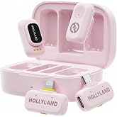 Hollyland Lark A1 Combo Mini Wireless Microphone for iPhone and Android (2 TX + USB-C RX + Lightning RX + Charging Case), Mag