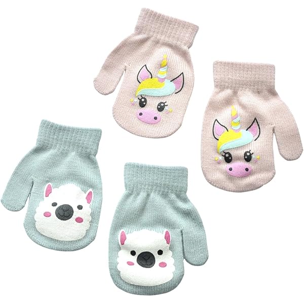 Guanti Termici Per Bambini - Lana E Cashmere, Con Cordino E Volpe, Caldi, Morbidi, Per 1-4 Anni