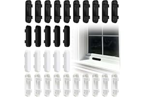 ERIOSCAR 30 Pcs Window Drainage Cover Caps Weep Hole Covers Window Replacement Drainage Caps Double Glazing Cover Caps UPVC Double Glazing Caps for UPVC Windows（15Pcs Black&15Pcs White）