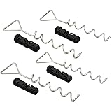 Ultrasport Bodenverankerung mit Schneidscheiben, Bodenanker-Set für Trampoline, Schaukeln, Gartenhaus, Spielturm uvm, 4 verzi