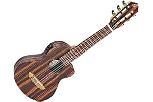 Ortega Guitars Reise Gitarre Elektro-Akustisch – Mini Travel Series – Ebenholz, Natur (RGL5EB-CE)
