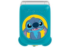 Clementoni Disney Baby - Stitch Flip Phone, Telefono Bambini 9-36 Mesi, Centro attività con 4 Tasti per Stimolare Il Gioco Imitativo con Luci e Suoni, 17519