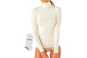 JADEA Maglia Cashmere Manica Lunga Collo Alto, Sottogiacca Donna, Maglia Donna Manica Lunga Dolcevita