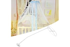 FOTABPYTI 【𝐏𝐫𝐨𝐦𝐨𝐭𝐢𝐨𝐧 𝐝𝐞 𝐏â𝐪𝐮𝐞𝐬】 Support de moustiquaire, moustiquaire avec Clip, Blanc 1,1 m / 3,6 pi pour lit de bébé hamacs Chambre
