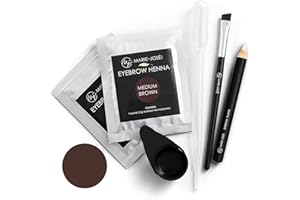 ‎MARIE-JOSÉ & CO Marie-José & Co Mittelbrauenes Augenbrauenfarbe Set - Augenbrauen färben mit Tattoo Effekt - Ausreichend für 10 Behandlungen - Natürlich & vegan Augenbrauen färben!
