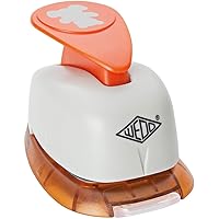 Wedo 168121 Motivlocher klein Bär mit praktischem Auffangbehälter, Ausstanzung 1,3 x 1,5 cm, grau / orange