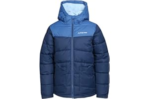 ALPINE PRO OLIQA Jungen Winterjacke mit Kapuze, Outdoor Jacke, Leicht Wanderjacke, PUFFY Stil, Funktionsjacke, Jacke mit reflektierenden Elementen, Wasserdichte und Atmungsaktive Jacke mit Warmfutter