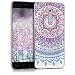 Produktbild kwmobile Hülle für Nokia 5 - TPU Silikon Backcover Case Handy Schutzhülle - Cover klar Indische Sonne Design Blau Pink Transparent