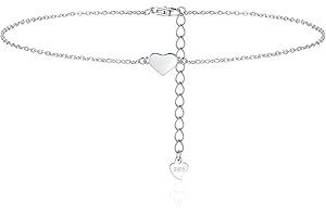 Zolkamery Silver Anklets for Women, Sterling Silver 925 Women's Anklets, 22+5 cm Adjustable Beach Barefoot Holiday Ankle Bracelet, Summer Waterproof Foot Jewellery Ankle Bracelets Gift for Girls Women