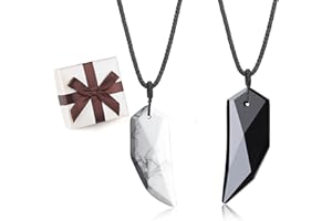 COAI Colliers pour Couples, Pendentifs Dent de Loup