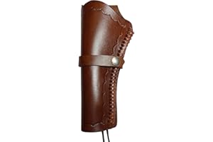 WESTERN RANCH Holster Westernholster Rechts oder Links braun Handarbeit Rindsleder Peacemaker Colt (Linkshänder)
