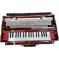 3 3/4 Octave 9 Scale Changer (with Coupler) Box Harmonium with 3 set of PREMIER Reeds, Brown/Natural