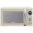Daewoo Kensington 800W, 20L Digital Microwave | 5 Power Settings | Defrost & Cancel Control | 245mm Turntable Glass Tray | Digital Timer | Beep Indicator |Cream