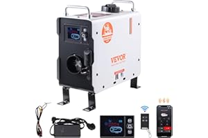 VEVOR Calentador Diésel Portátil 2 kW Todo en Uno de 12 V/24 V, con Control por Aplicación Bluetooth, Control Remoto y Pantalla de Visualización, Alarma de CO, Calentamiento Rápido para Vehículos