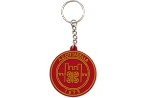 A.S.CITTADELLA 1973 A.S. CITTADELLA 1973, Portachiavi Gadget Calcio Ufficiale del Citadella Calcio, Rosso Granata con Dettaglio Oro, di Gomma, Portachiavi Auto e Key Organizer, Porta Chiavi Casa, Anello Resistente