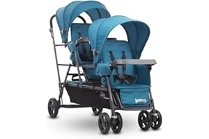 Joovy Big Caboose Graphite Stand On Triple Pushchair Stand on Tandem Sit and Stand Stroller, Turquoise