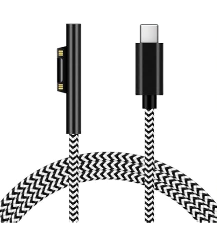 Manhattan USB-C Auf Surface Connect Ladekabel, 1,8 M, Schwarz – Für Microsoft Surface Pro, Book, Laptop, Go (mind. 45 W Netzteil Nötig)