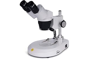 SWIFT microscopio estéreo Binocular S306S-20-2L 20X/40X/80X, Giratorio 360°, oculares panorámicos 10x y 20X, Lentes 2X y 4X, iluminación LED Regulable Superior e Inferior