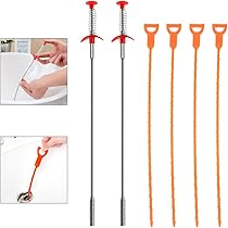 Pulitore Scarico A 4 Artigli - Per Lavandini Otturati, In Acciaio Inox, Con Manico PP