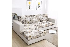 VEAI Coprisedile per Divano con Penisola 3/4/2/1 Posti Elastico Federa per Cuscino per Divano del Sedile Tinta Unita Alta qualità Copridivano Protezione del Cuscino Sedile ( Color : #30 , Size : 1 seat (50