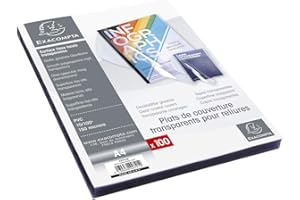 Exacompta - Ref 42741E - PVC Transparent Covers for Presentation Binders - Suitable for Storing A4 Documents, 0.15mm Thick Material - Clear (Pack of 100)