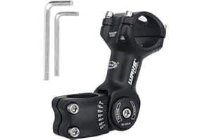 BSSOK Potence VTT Vélo Réglable 31,8mm/25,4mm Potence Velo Route 90mm/110mm/130mm Rehausse Guidon VTT Extender 0~60 Degree