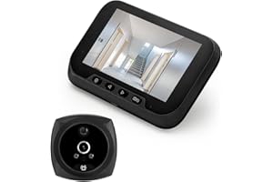 Matybobe 4.5-inch Peephole Camera Doorbell for Apartment Door 2MP LCD Digital Peephole Viewer Doorbell 135 Degree Human Body Detection Color Infrared Camera 1080P Door Monitor 3800mAh Battery