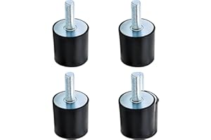 DOMICUBES 4 pièces de tampons en caoutchouc M6, D20mmxH20mm Silentblocs, supports en caoutchouc, amortisseurs, isolateurs de vibrations, amortisseurs de vibrations, amortisseurs en caoutchouc anti-vibration