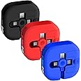 Nadiaen 3 Pcs Multi Charger Cable,3 In 1 Data Line Fast Charging Box,Retractable Charging Cable,Data Transmission,for Cell Phones,iPhone, Galaxy,Huawei,PS,Tablets(Blue+Black+Red)