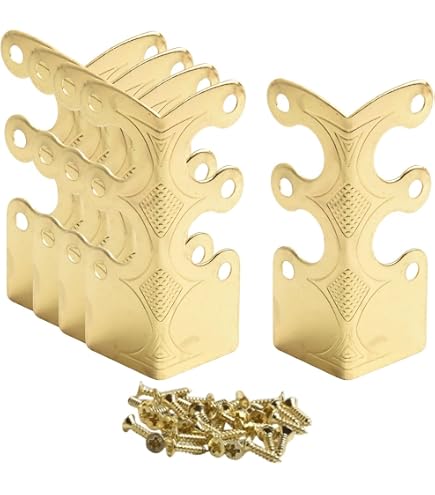 Lot 15 Protecteurs D'Angle Plinthe Fer Bronze Vintage + 90 Clous – Pour Meubles, Tables, Chaises, Bois