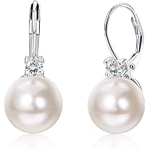 Orecchini Donna LeCalla In Argento 925 Placcato Oro | Con Perle CZ | Design Elegante 12x8 Mm | Gioielli Certificati