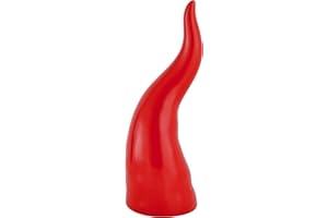 Baroni Home Corno Portafortuna Napoletano in Ceramica Colorata, Soprammobile Tipico, Cornetto Decoraivo, Amuleto (L, Cornicello)