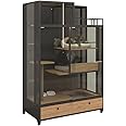 SISWIM Cat House Cat villa with toilet oversized free space home cat house pet house with double drawers Cat Villa