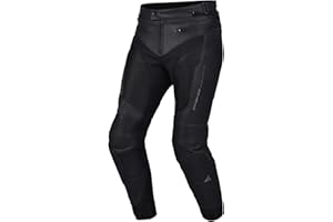 ‎SHIMA SHIMA PISTON Herren - Motorradkombi | Leder urbane Jacke und Hose mit Netzeinsätzen, CE-Protektoren an Schultern, Rücken, Ellbogen, Schulterschiebern (Motorradhose, Schwarz, 52)
