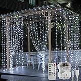 Mando a distancia. Puede escoger entre 8 modos de luz, aumentar y disminuir el brillo y poner un temporizador.
