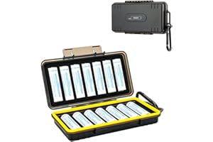 KIWIFOTOS 18650 etui na baterie etui na baterie wodoodporne na 14 sztuk baterii 18650 i wszystkich podobnych rozmiarów baterii, organizer do przenoszenia baterii