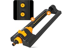 INSTALGURU Aspersor oscilante automático aspersor oscilante aspersor cuadrado riego jardín aspersor de césped ajustable sistema de pulverización de agua pulverizador conexión rápida gran alcance