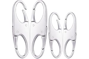 1 ONE ENJOY Zipper Clip Theft Deterrent - Backpack Zipper Lock Keep The Zipper Closed, Quick Disconnect Clip - Key Holder Add-on Accessory 4 PCS (Silver)