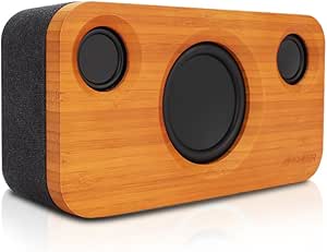 ARCHEER 25W Bluetooth Speakers with Powerful Bass, Home Stereo Speaker System Superior 2.1 Channel Sound, Hi-Fi Bamboo Speakers with Subwoofer