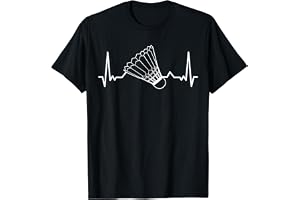 Badminton sport Cardiogram Volants de Badminton T-Shirt