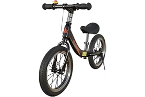 ‎GASLIKE GASLIKE Laufrad 16 Zoll ab 5-8 Jahre für Große Kinder, Kinderlaufrad mit Bremse, Sattel Höhenverstellbar und Luftreifen, Karbonstahlrahmen mit Ständer, Kinderrad für Jungen und Mädchen