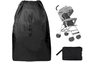 Lishang Sac de voyage pour poussette d'avion, landau, sac de voyage étanche, sac de contrôle, sac de rangement pour bébé, enfant, parapluie, poussette, Noir , Sac parapluie de voyage pour poussette