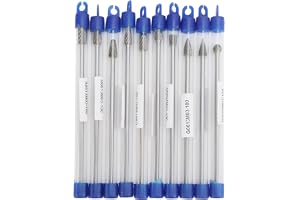 Raguso Hårdmetall-frässtift-set, multifunktionellt, 10 stycken, högeffektiva, praktiska 3 mm skaft slipstift filer för bilen för flygfart