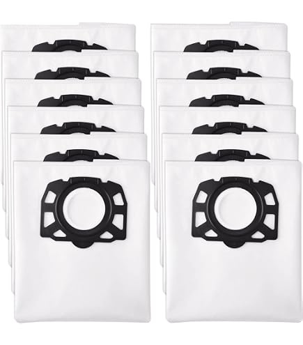 10 Sacs Aspirateur Pour Karcher WD4 WD5 WD6 - Compatibles Modèles Humides/secs - Lavables Et Réutilisables