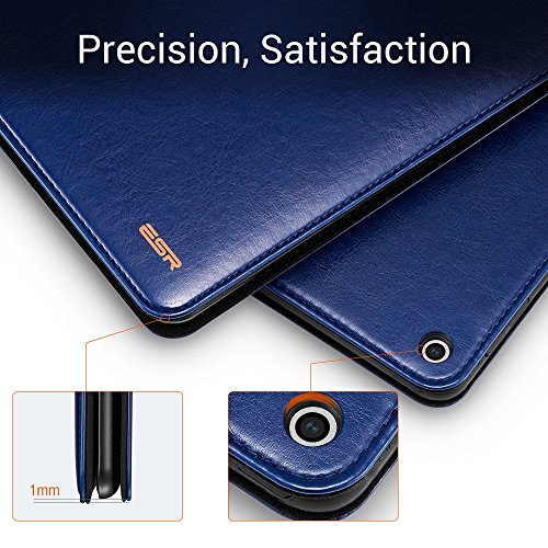 Neues iPad 9.7 2017 Hülle, ESR® Intelligent Bildserie Cover Unternehmen Stil Case PU Ledertasche mit Auto aufwachen / Schlaf Funktion Schutzhülle für Neue iPad 9.7 Zoll 2017 (Blau) - 6