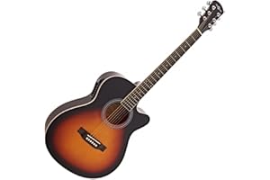Guitarra Electroacústica con Cutaway Gear4music, Sunburst