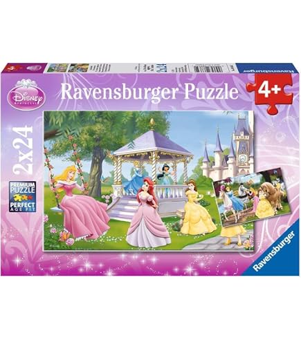 Ravensburger 89529 Wd 2X24P Puzzle Prenses'ın Arkadaşları : Amazon