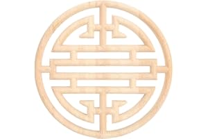 LECXIN Wood Applique Carved, Chinese Vintage Wood Carved Applique Wooden Carving Decal Furniture Cabinet Door Home Decor, can be Used as Decorative Door
