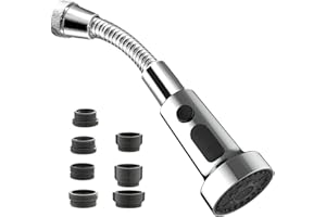 CHUAINXIN Alargador Aireador de Grifo Cocina Fregadero con Manguera, M24/M22 Extensor Grifo con Adaptador Grifo Cocina, Boquilla Atomizador Burbujeador Grifo con 3 Modos, Flexible Difusor Filtro para Lavabo